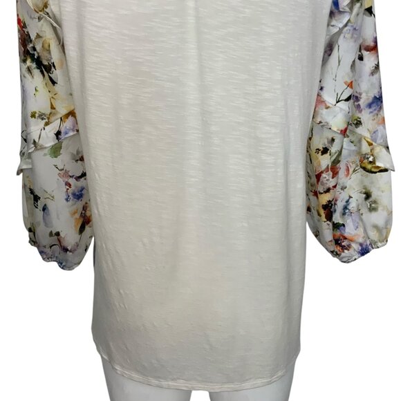 Anthropologie Dolan Araminta Ruffled Top M Floral - Picture 11 of 13